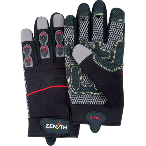 Gants pour m&eacute;canicien ZM400 de premi&egrave;re qualit&eacute;, Paume Synth&eacute;tique, Taille Moyen Duraquip Inc