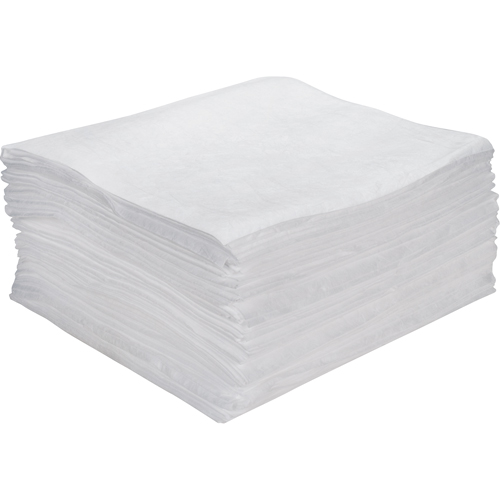 Premium Meltblown Sorbent Pads, Oil Only, 15" x 18", 15 gal. Absorbancy Duraquip Inc