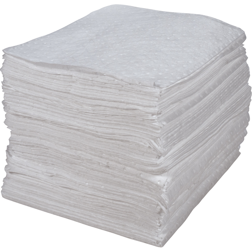 Feuilles absorbantes li&eacute;es de premi&egrave;re qualit&eacute;, Huile seulement, 15" x 17", 30 gal. d'absorption Duraquip Inc