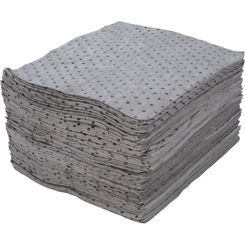 Premium Fine Fibre Sorbent Pads, Universal, 15" x 17", 30 gal. Absorbancy Duraquip Inc