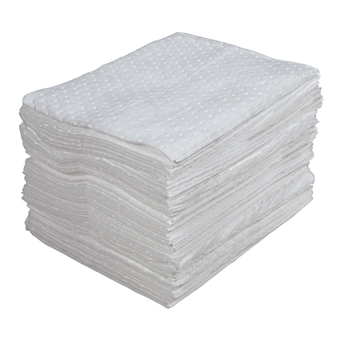 Premium Laminated (SMS) Sorbent Pads, Oil Only, 15" x 18", 30 gal. Absorbancy Duraquip Inc