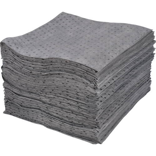 Feuilles absorbantes lamin&eacute;es (SMS) de premi&egrave;re qualit&eacute;, Universel, 15" x 17", 30 gal. d'absorption Duraquip Inc