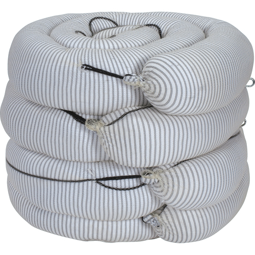 Premium Sorbent Boom, Universal, 10' L x 8" W, 70 gal. Absorbancy, 4 /Pack Duraquip Inc