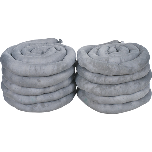 Sorbents Socks, Universal, 40 gal. Absorbancy, 3" W x 10' L, Pack of 10 Duraquip Inc