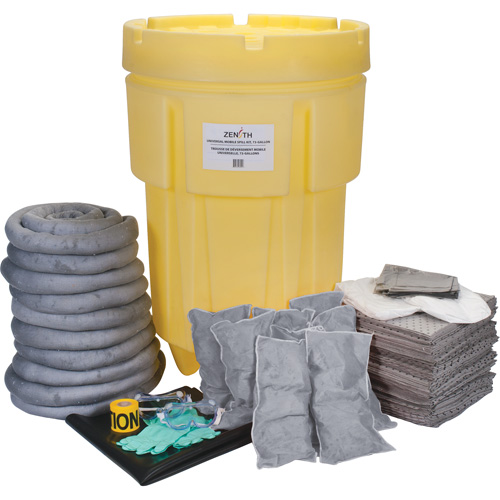 Trousse de lutte contre les d&eacute;versements de premi&egrave;re qualit&eacute; pour atelier, Universel, Baril, Absorbance de 95 gal. US Duraquip Inc