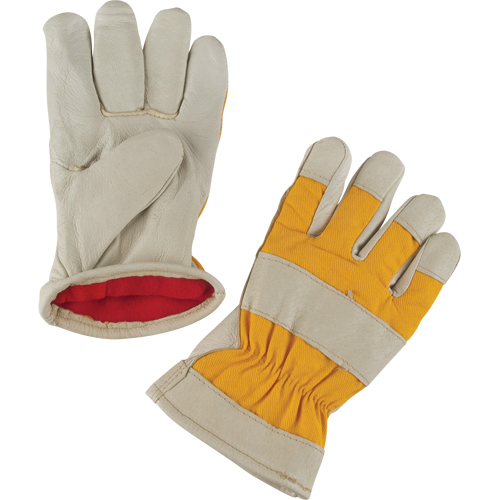 Premium Winter-Lined Work Gloves, 2X-Large, Grain Pigskin Palm, Foam Fleece Inner Lining Duraquip Inc