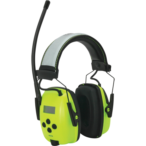 Howard Leight Sync Radio Hi-Visibility Earmuffs, Headband Style, 25 dB Duraquip Inc