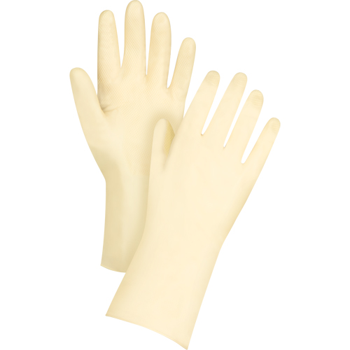 Gants de conserverie, Taille 7, 12" lo, Latex, 18 mils Duraquip Inc