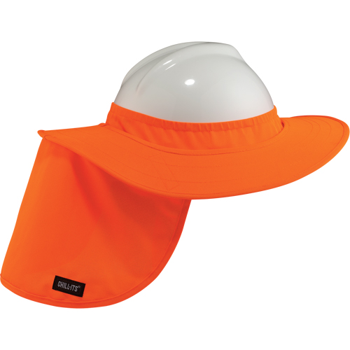 Rebords pour casques de s&eacute;curit&eacute; 6660 Chill-Its, Orange haute visibilit&eacute; Duraquip Inc