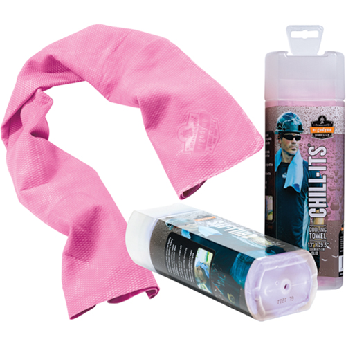 Chill-Its&reg; 6602 Cooling Towels, Pink Duraquip Inc