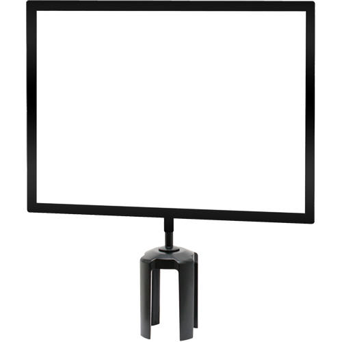 Tensabarrier&reg; Sign Frame with Adapter, Black Duraquip Inc