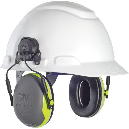 Serres-t&ecirc;tes de s&eacute;ries X Peltor, Fixation pour casque, 25 NRR dB Duraquip Inc