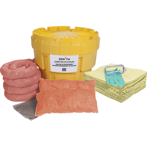 Trousse de lutte contre les d&eacute;versements, Mati&egrave;res dangereuses, Overpack/Baril de r&eacute;cup&eacute;ration, Absorbance de 20 gal. US Duraquip Inc