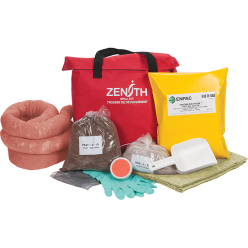 Trousse de lutte contre les d&eacute;versements de premi&egrave;re qualit&eacute; pour l'ouest du canada, Mati&egrave;res dangereuses, Sac, Absorbance de 17 gal. US Duraquip Inc