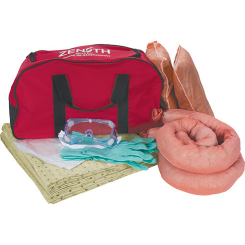 Trousse de lutte contre les d&eacute;versements pour v&eacute;hicules, Mati&egrave;res dangereuses, Sac, Absorbance de 10 gal. US Duraquip Inc
