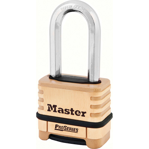 Cadenas &agrave; combinaison ProSeries, Argent, Rev&ecirc;tement en laiton, Largeur de 2-1/4" Duraquip Inc