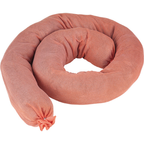 Remblais tubulaires absorbants, Mati&egrave;res dangereuses, Absorption 40 gal., 3" la x 4' lo, Pqt de 25 Duraquip Inc