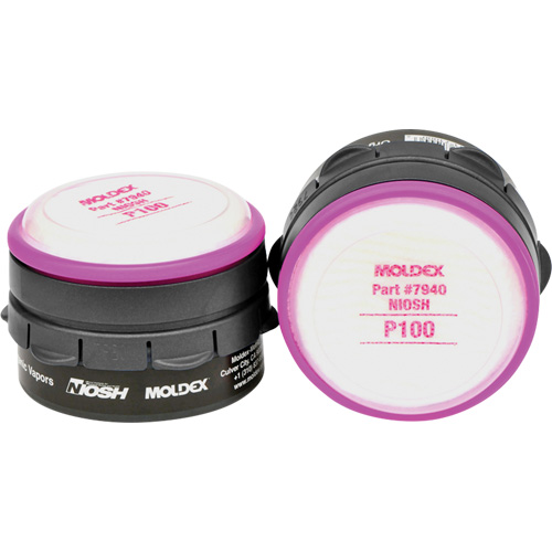 Cartouches pour respirateur, Combinaison cartouche et filtre contre les particules pour gaz/vapeurs/Cartouche gaz/vapeur, Vapeurs organiques/P100 Duraquip Inc