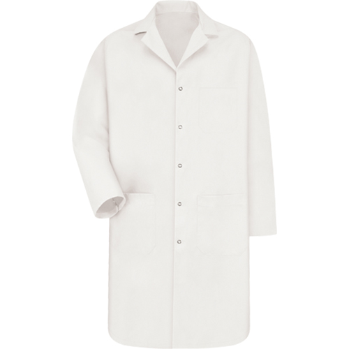 Lab Coat, Poly-Cotton, Small, White Duraquip Inc