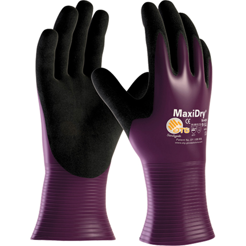Gants ATG MaxiDry 56-426, 7/Petit, R&ecirc;vetement Nitrile, Calibre 15, Enveloppe en Nylon Duraquip Inc