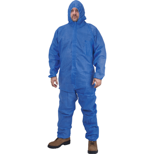 Combinaisons &agrave; capuchon, 2T-Grand, Bleu, SMS Duraquip Inc