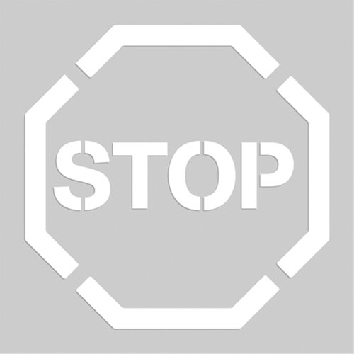 Floor Marking Stencils - Stop, Pictogram, 20" x 20" Duraquip Inc