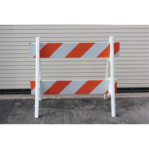 Barricades, A-Frame, 28.6" L x 40" H, Orange/White Duraquip Inc