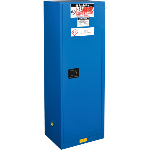 Armoires &eacute;troite pour rangement de mati&egrave;res dangereuses Sure-Grip Ex, 22 gal., 23,25" x 65" x 18" Duraquip Inc