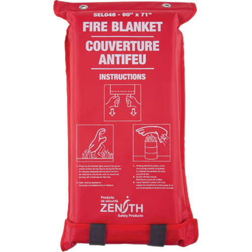 Fire Blanket, Fibreglass, 60"W x 71"L Duraquip Inc