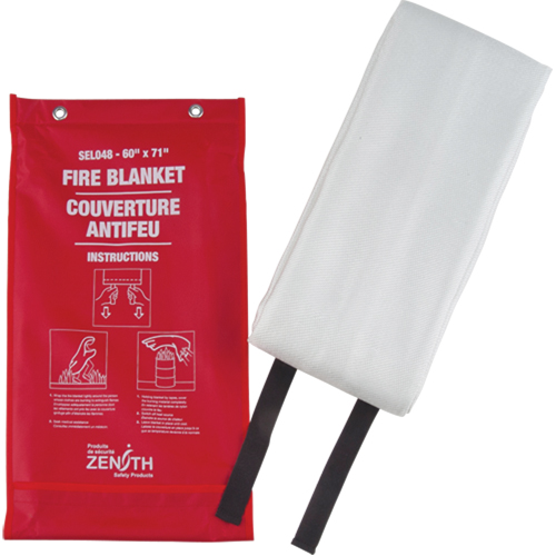 Fire Blanket, Fibreglass, 60"W x 71"L Duraquip Inc