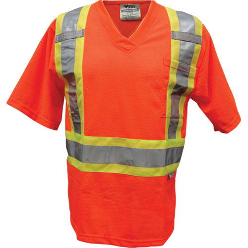 Mesh Safety T-Shirt, Polyester, Small, Orange Duraquip Inc