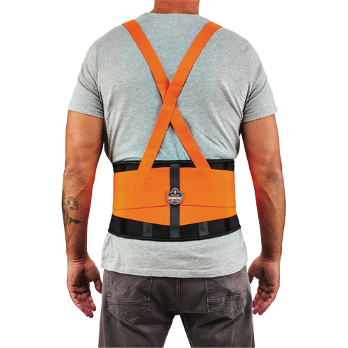 ProFlex 100HV Economy Spandex Hi-Vis Back Support Brace, Elastic, Small Duraquip Inc