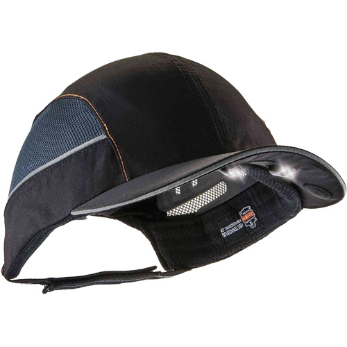 Casquette &agrave; bord court avec &eacute;clairage DEL Skullerz 8960, Noir Duraquip Inc