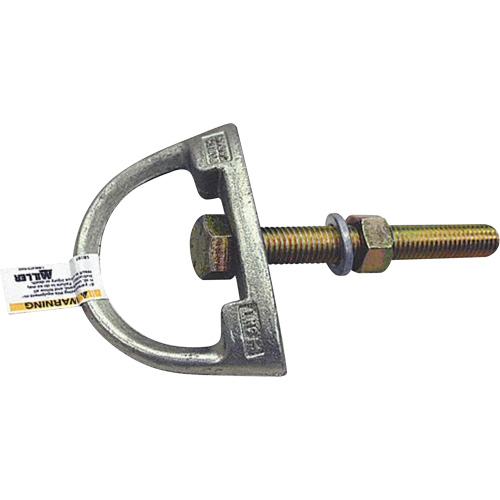 Miller&reg; Anchorage Connector with Hardware, D-Ring, Permanent Use Duraquip Inc