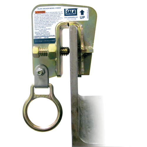 DBI-SALA&reg; Steel Plate Anchor, Bolt-On, Temporary Use Duraquip Inc