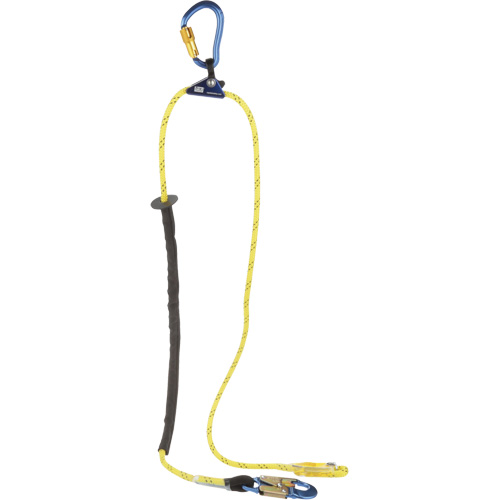Longe de positionnement r&eacute;glable &agrave; corde pour grimpeur, 1 branches, 8', Classe CSA F, Nylon Duraquip Inc