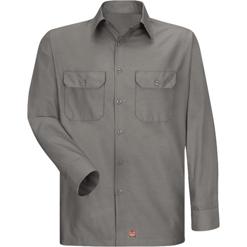 Chemise &agrave; manches longues en tissu ind&eacute;chirable, Hommes, 3T-Grand, Gris Duraquip Inc