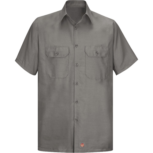 Short Sleeve Ripstop Shirt, Men's, 3X-Large, Grey Duraquip Inc