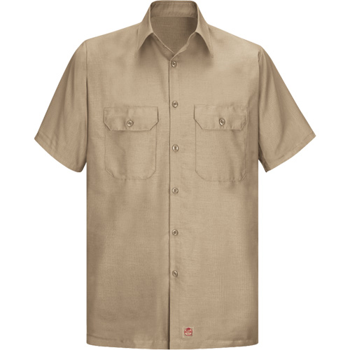 Short Sleeve Ripstop Shirt, Men's, 3X-Large, Khaki Duraquip Inc