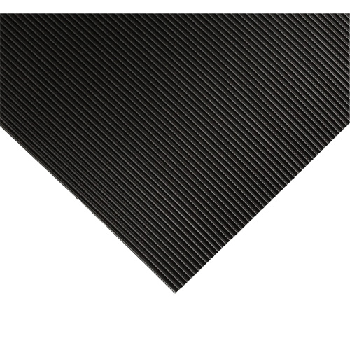 Tapis ondul&eacute; pour tableau de contr&ocirc;le no 702, 2' la x 3' lo, 1/4" &eacute;paisseur, Noir, PVC Duraquip Inc