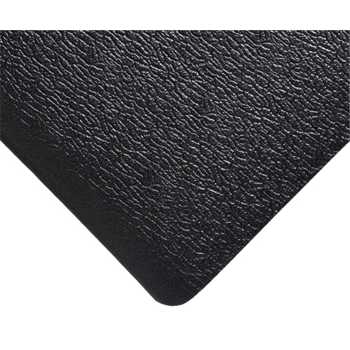 Deluxe Soft Step No. 444 Mats, Pebbled, 3' x 5' x 5/8", Black, PVC Sponge Duraquip Inc