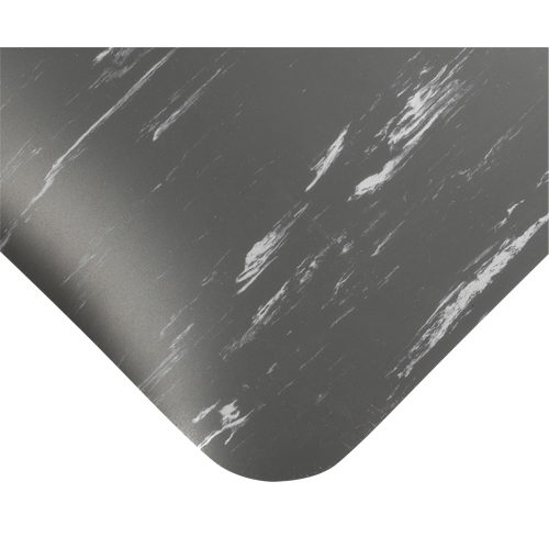Tile-Top Select Anti-Microbial Mats No.494, Smooth, 2' x 10' x 1/2", Charcoal, PVC Duraquip Inc