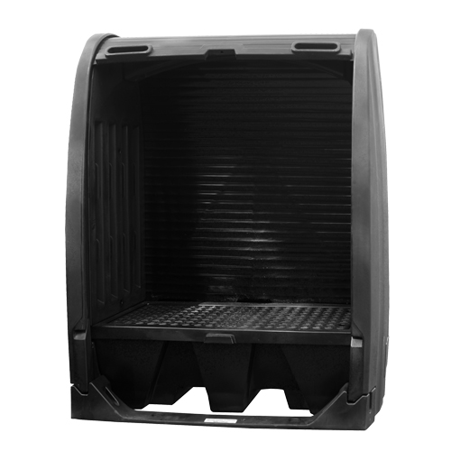 Spill Containment Sheds Without Drain, 61" L x 37.25" W x 72.75" H, 1000 lbs. Load Capacity Duraquip Inc