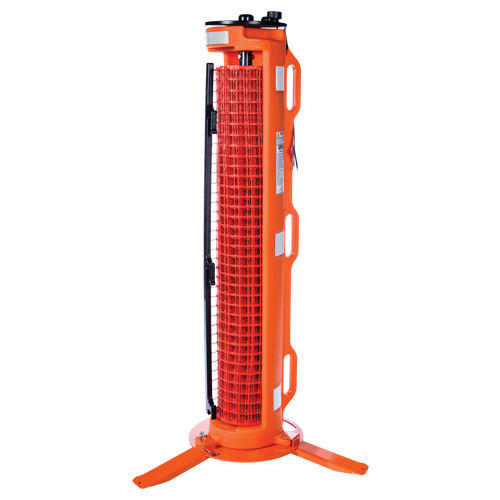 3-Legged Barrier, 50' L, Plastic, Orange Duraquip Inc