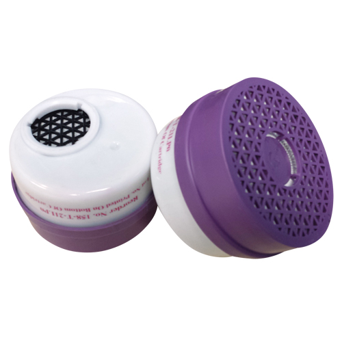 Cartouche pour respirateur, Combinaison cartouche et filtre contre les particules pour gaz/vapeurs, Gaz acide/Gaz de chlore/Filtre P100 Duraquip Inc