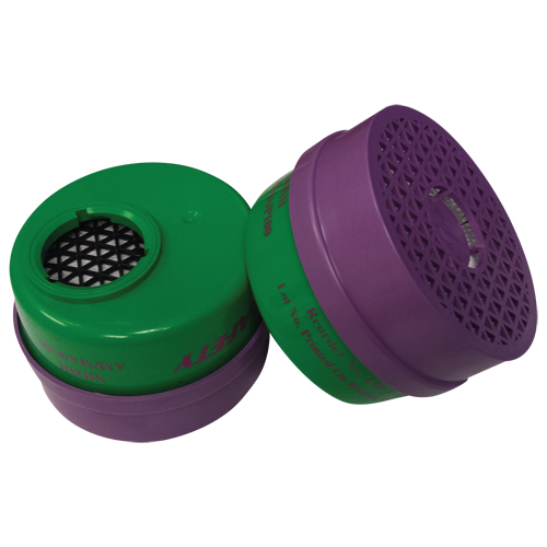 Respirator Cartridge, Combination Gas/Vapour Cartridge and Particulate Filter, Ammonia/Methylamine/P100 Filter Duraquip Inc