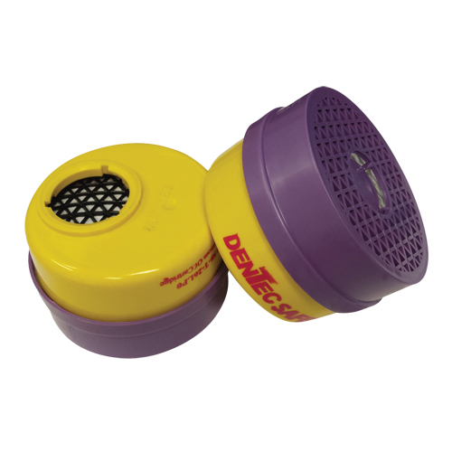 Cartouche pour respirateur, Combinaison cartouche et filtre contre les particules pour gaz/vapeurs, Gaz acide/Vapeur organique/Filtre P100 Duraquip Inc