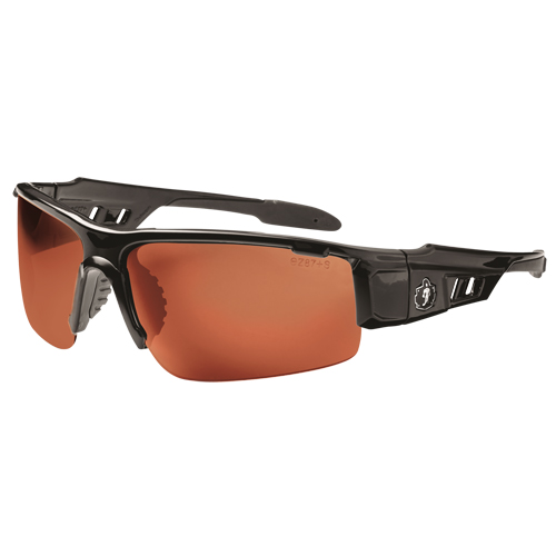 Lunettes de s&eacute;curit&eacute; Skullerz Dagr, Lentille Cuivre, Anti-&eacute;gratignures/Polaris&eacute;, ANSI Z87+/R&eacute;pond ou surpasse la norme CSA Z94.3 Duraquip Inc