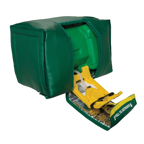 Tempered Portable Eyewash, Gravity-Fed, 9 gal. Capacity, Meets ANSI Z358.1 Duraquip Inc