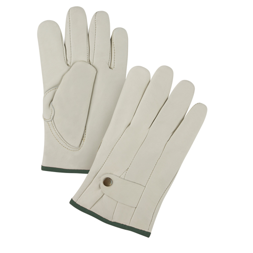 Gants de cordeur doubl&eacute;s pour l'hiver de premi&egrave;re qualit&eacute;, Moyen, Paume Cuir fleur de vache, Doubleure Molleton Duraquip Inc